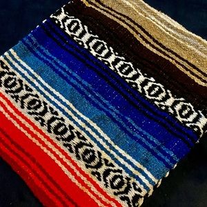 Mexican Falsa Falza Blanket Bag Purse Beach Multiple Colors 13"x14" Strap Hangs